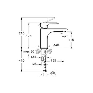 Vitra Root Round Lavabo Bataryası Yüksek Fırçalı Nikel A4270634 Beyaz