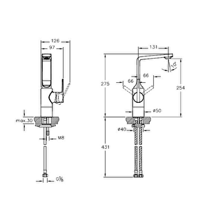 Artema Suit L Lavabo Bataryası Yüksek A4246823