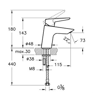 Artema Solid S Lavabo Bataryası A42440