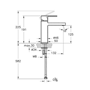 Artema Flo S Large Lavabo Bataryası Krom  A42593 Beyaz