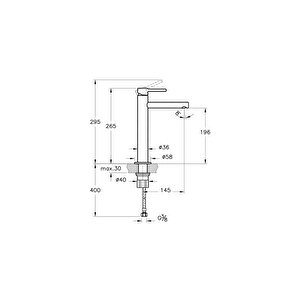 Vitra Origin Yüksek Lavabo Bataryası Parlak Bakır A4255726