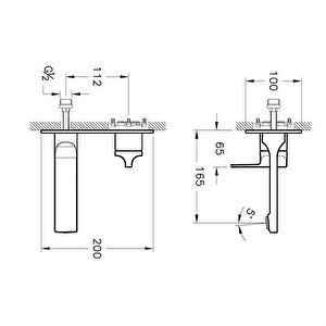 Artema Suit L Ankastre Lavabo Bataryası Altın A4248623 Beyaz