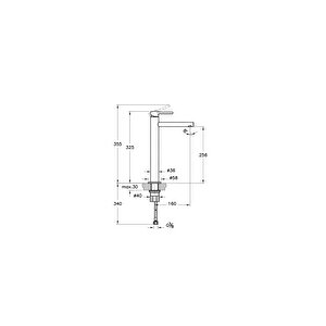 Vitra Origin Yüksek Lavabo Bataryası Krom A42558 Beyaz