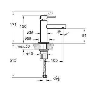 Vitra Origin Lavabo Bataryası Kısa Fırçalı Nikel A4255534