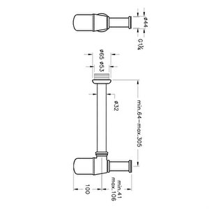 Vitra Lavabo Eviye Sifonu T Tipi A45122