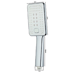 T-may Banyo Çınar Robot Kare Tepe Duş Takımı Seti Krom Paslanmaz