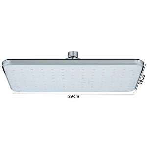 T-may Banyo Çınar Robot Kare Tepe Duş Takımı Seti Krom Paslanmaz