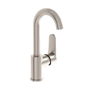 Vitra Root Round Döner Borulu Lavabo Bataryası Fırçalı Nikel A4275434
