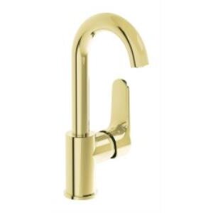 Vitra Root Round Döner Borulu Lavabo Bataryası Altın A4275423