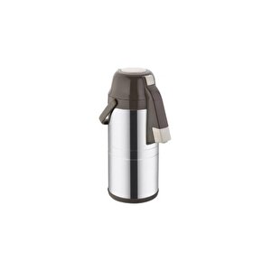 3,5 Litre İnox Pompalı Çelik Termos Ckr-2008 Kahverengi