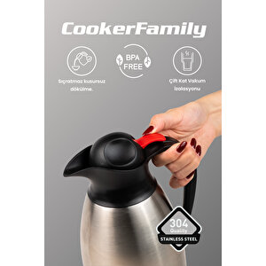 Ckr2031 İnox Çift Katlı 1,5 Litre Çelik Termos