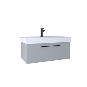 Glow Lavabo Dolabı Light Grey 80 Cm Kb100001 Beyaz