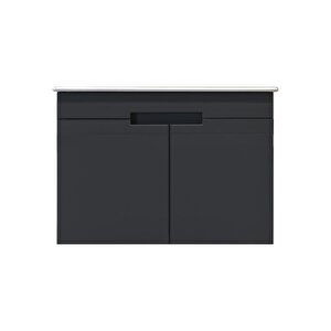 Meta Lavabo Dolabı Mat Antrasit 91 Cm Kb110009 Beyaz