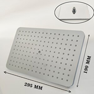 T-may Banyo Belen Kare Tepe Duş Seti Başlığı Krom Paslanmaz