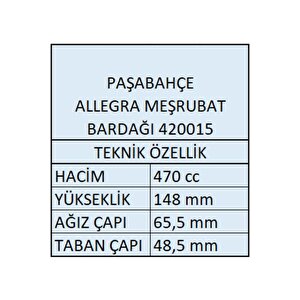 Paşabahçe Allegra Su Bardak Takımı - Su Bardağı Seti 12 Li Gri 2 Boy