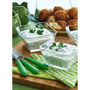 Lav Karen 6 Lı Kase Takımı Seti - Kare Cam Kase Takımı