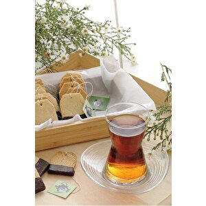 Derin Çay Seti Takımı- Çay Bardağı - Çay Tabağı Seti 24 Prç.12 Kişilik