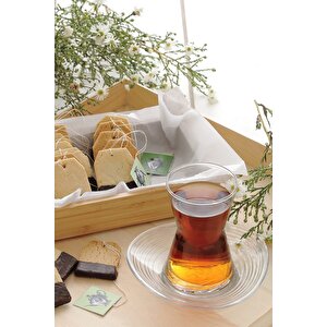 Lav Derin Çay Tabağı + Çay Bardağı 6+6=12 Prç. Çay Seti Takımı