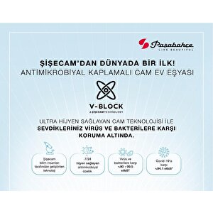 Paşabahçe Allegra V-block Ayaklı Kadeh - Ayaklı Bardak 6 Lı 490cc. Anti Bakteriyel