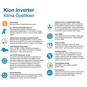 Demirdöküm Kion R32 12.000 Btu A++ İnverter Klima