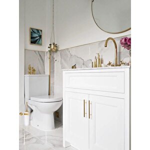 Luna Klozet Tuvalet Fırçalığı Altın Gold Paslanmaz- Pirinç 140110010a