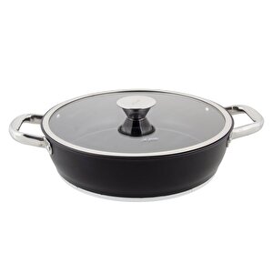 Trendy Induction Prestige 28 Cm Basık Tencere Siyah
