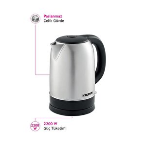 Altus Al 728 I Su Isıtıcı Inox Çelik Kettle Gizli Rezistans