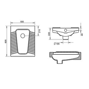 İçten Yıkamalı Tuvalet Taşı 5205 50x60 Cm