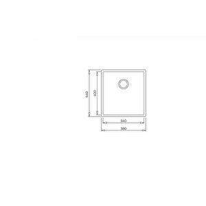 Square 34.40 Tg Black Granit Eviye 115230030