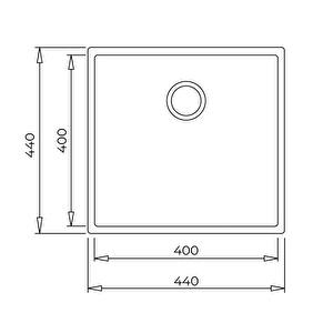 Square 40.40 Tg Granit Eviye 115230029