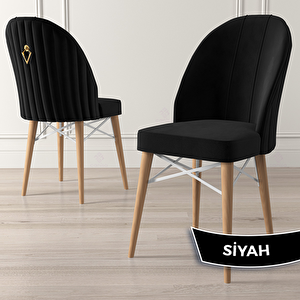 Elf Serisi 80x132 Açılabilir Beyaz Doğal Ahşap Ayak Masa Takımı 4 Siyah Sandalye Ve 1 Bench