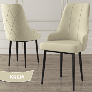 Eta Serisi 80x132 Açılabilir Mdf Siyah Mermer Desen Masa Takımı Ve 4 Krem Sandalye