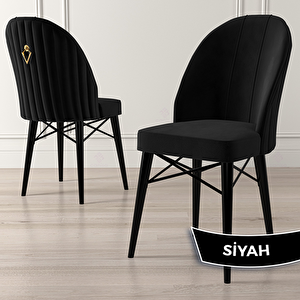 Elf Serisi 80x132 Açılabilir Siyah Mermer Desen Masa Takımı Ve 4 Siyah Sandalye