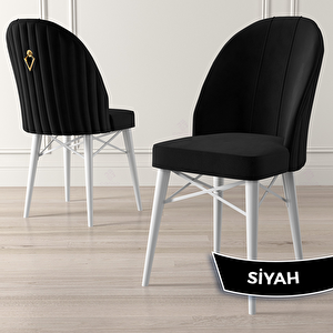 Elf Serisi 80x132 Açılabilir Beyaz Masa Takımı 4 Siyah Sandalye Ve 1 Bench