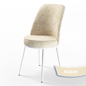Han Serisi 70x114 Açılabilir Mdf Beyaz Mermer Desen Masa Takımı Ve 4 Krem Sandalye