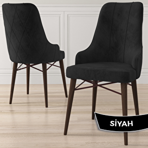 Kar Serisi 80x132 Açılabilir Mdf Barok Ahşap Desen Masa Takımı Ve 4 Siyah Sandalye
