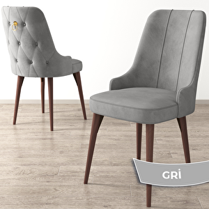 Lav Serisi 80x132 Siyah Mermer Desen Ceviz Ayak Masa Takımı 4 Gri Sandalye Ve 1 Bench Gri