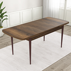 Elf Serisi 80x132 Açılabilir Barok Ahşap Desen Masa Takımı 4 Antrasit Sandalye Ve 1 Bench