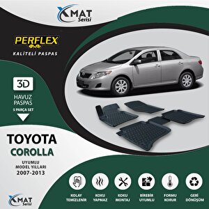 Perflex Paspas 3d Havuzlu X-mat Corolla 2007-2013