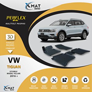 Perflex Paspas 3d Havuzlu X-mat Tıguan 2016+