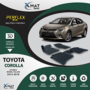 Perflex Paspas 3d Havuzlu X-mat Corolla 2013-2018