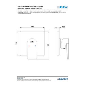 Eca Dalia Ankastre Duş Bataryası Sıva Üstü Grubu 102167112-k