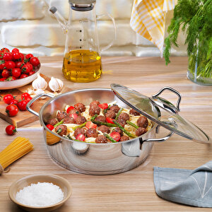 Held Çelik Basık Tencere 24 Cm 2 Parça-inox