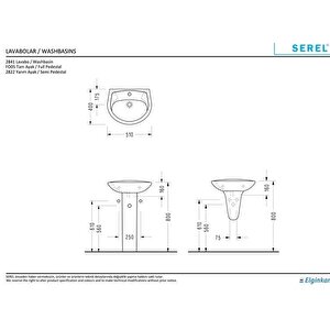 Begonya 40x51 Cm Duvara Monte Lavabo-batarya Deliksiz 2841dss110h