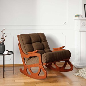 Cozy Sallanan Sandalye & Dinlenme Koltuğu & Berjer & Tv Koltuğu / Kahverengi Minder