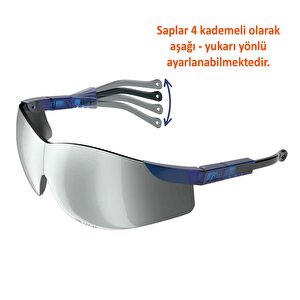 S800 İş Güvenlik Gözlüğü Antifog Buğulanmaz 4 Hareketli Koruyucu Gözlük Gümüş