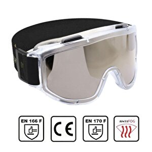 İş Güvenlik Gözlüğü Antifog Buğulanmaz Koruyucu Gözlük Ventilli S550 Gümüş