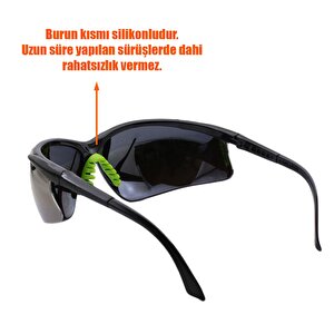 İş Güvenlik Gözlüğü Antifog Buğulanmaz Koruyucu Çapak Gözlük 600 Gümüş