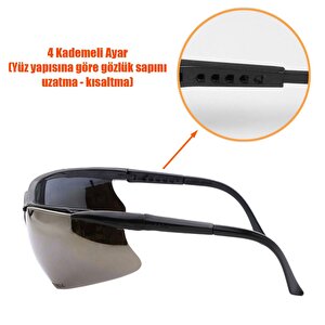 İş Güvenlik Gözlüğü Antifog Buğulanmaz Koruyucu Çapak Gözlük 600 Gümüş