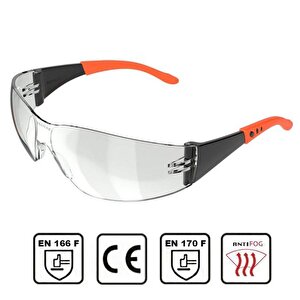 İş Güvenlik Gözlüğü Antifog Buğulanmaz Koruyucu Çapak Gözlük S500 Şeffaf